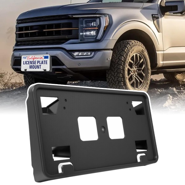 GRUOIZ Quick Install Front License Plate Holder Compatible with Ford