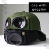 ALVEIN Cap with Goggles, Pilot Cap, Hip Hop, Unisex, One