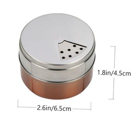 STOBAZA Elegant Stainless Steel Seasoning Jars Lid for Salt Pepper Sugar Outdoor BBQ Random Color