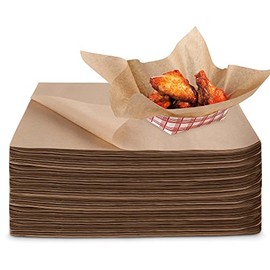 12â Deli Squares (250 Pack) - Natural Kraft Deli Papers - Greaseproof Liners for Food Boats - Pre Cut Deli Sandwich Wrappers - Food Basket Sheets for BBQ, Picnic, Festival, Fair - Stock Your Home