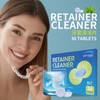 36 Tabletas limpiadoras de retenedores, tableta limpiadora de dentaduras para