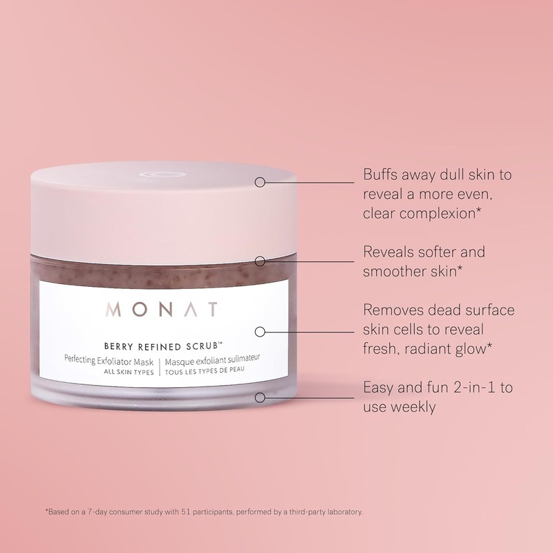 Monat Berry Refining ScrubTM - 87ml perfect exfoliating mask with