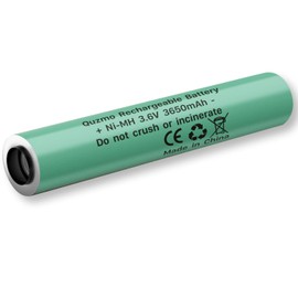 Quzmo 75375 Rechargeable Batteries, 3.6V 3650mAh Ni-MH Battery for Streamlight Stinger Parts XT, DS, LED HP, 75175 75300 75500 75810 76000 76300 PolyStinger, Pelican M9 Flashlight 1-Pack