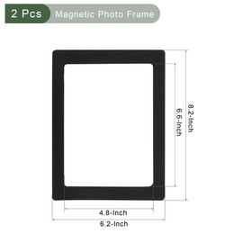 YOKIVE 2 Pcs Magnetic Picture Frame, Magnets Holds Photo | Great for Refrigerator Dishwasher(PVC, 6x8 Inch)