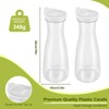 Smallterm 2Pcs 1L Plastic Water Carafes with White Flip Tab
