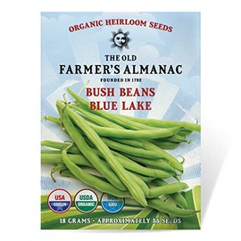 The Old Farmer's Almanac Heirloom Organic Bush Bean Seeds (Blue Lake) - Approx 55 Seeds