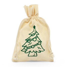 Paper Mart 12ea - 4 X 6 Christmas Tree Muslin Bags