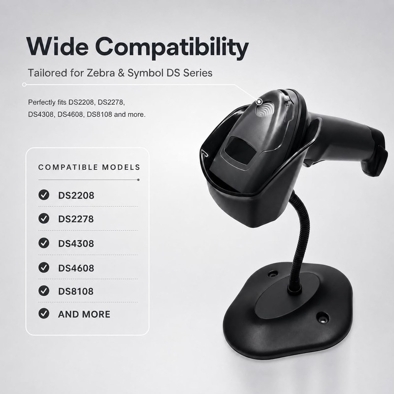 Universal Barcode Scanner Holder [New Version 2026] for Symbol Zebra