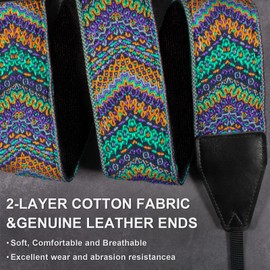 Dulphee Camera Strap, Jacquard Weave 2" Shoulder Neck Straps for All DSLR Cameras Men Women Photographers