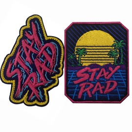 Flipfit Stay Rad Embroidery Patches,Include Hook and Loop for Backpacks, Jackets,Vests,Clothes