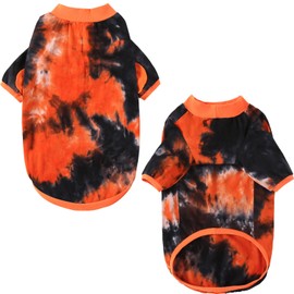 PriPre Dog Cotton Colorful Black Orange T-Shirts Soft and Stretchy Dog Shirt Pajamas Pets Clothes for Extra Large Dogs(3XL Black)