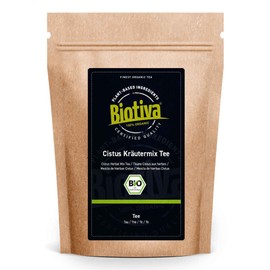 Biotiva Cistus Vitamin C Immune Tea Organic 100g - as Bath Tea - Controlled and Bottled in Germany (DE-ÖKO-005)