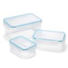 Addis 503042 Clip & Close Rectangle Food Storage Set, 3