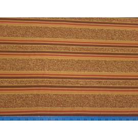 Sunbrella BOUCLE STRIPE CINNAMON Cotton Blend Orange Stripe Drapery Uph Fabric