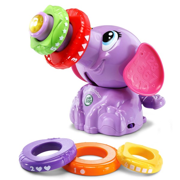 LeapFrog Stack & Tumble Elephant (), Great Gift For Kids, Toddlers, Toy for Boys and Girls, Ages 1, 2,Purple