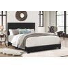 Crown Mark Erin Upholstered Panel Bed in Black, King