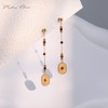 Milan Chiva 14K Gold Drop Dangle Chain Stud Earrings for