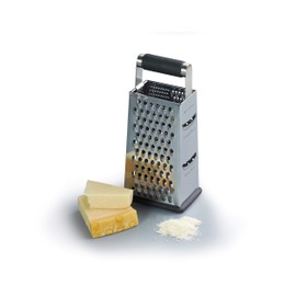 MasterClass 5-in-1 Cheese Grater / Food Slicer / Lemon Zester Tool with Measurement Markings, Stainless Steel, 11 x 8 x 24 cm