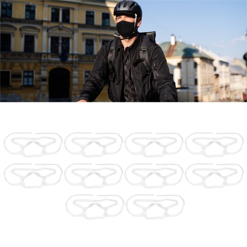 10Pcs Mask Brace Antifog Food Grade Silicone Freely Foldable Reusable