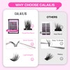 Lash Clusters, CALAILIS Cluster Lashes 168Pcs D Curl Eyelash Clusters