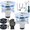 GUSUHAWK 2 Pack 139-3214 Spindle Assembly with 125-5574 Pulley 106-2175
