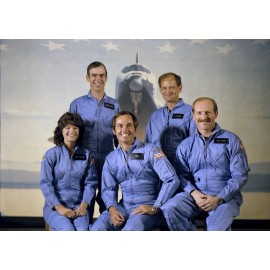 Space Shuttle Challenger Crew Sally Ride PHOTO STS-7 Astronauts First Female US