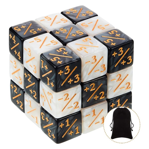 JAONLD MTG Dice, 24 Pcs Mtg Counters D6 Dice Cube