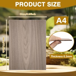 Plywood Panels, 3 mm, Walnut Board, Pack of 6, 30 x 21 cm, Lasercut Wood, A4 Linden Plywood, Wooden Plate for Laser Engraving, CNC Cutting, Painting, DIY Model