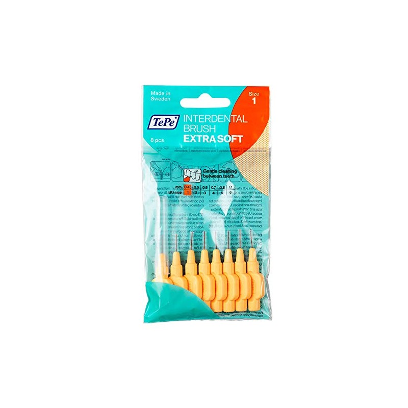 TePe Interdental Brushes Extra Soft 0.45 mm Light Orange Pack