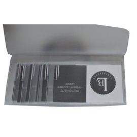 LB LEATHERBOSS Plastic Secretary Inserts for Long Wallets- 6 Pages (Set of 5)