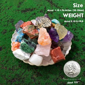 RJINGSHI Natural Crystal Green Fluorite About 1.18-1.96" Healing Crystal Irregular Raw Rough Stones Chakra Raw Stone Meditation Reiki Collection