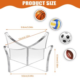 WeddHuis Acrylic Ball Holder Ball Display Stand Ball Holder for American Football Basketball Volleyball Handball Bowling Acrylic Stand Ball Holder Stand
