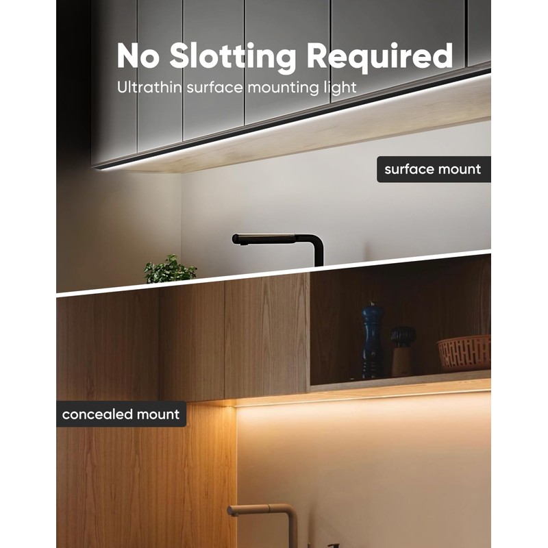 Shine Decor Under Cabinet Lighting Strip, Free Cuttable LED Silicone