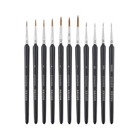 Samukos Face Brushes, Gradient Line Brushes, Set of 11, Extra Fine, Plastic Model Paint Brushes, Watercolor Brushes, Extra Fine Face Brushes, Paint Brushes, Acrylic Brushes, Oil Brushes, Ultra Fine Art Line Brushes, Watercolor Painting, Ink Painting, Painting Materials, Model Brushes