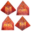 Nupuyai Pyramid Gemstone Rock Crystal Energy Pyramids for Reiki Healing