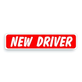 Magnet Magnetic Sign New Driver for Drivers Education Or Rookie Student New Driver Car - 3 x 14 inch, Be Sure Surface is Steel