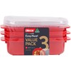 Decor Microsafe Oblong Storage Containe, Pack of 3 Pieces, 900ml