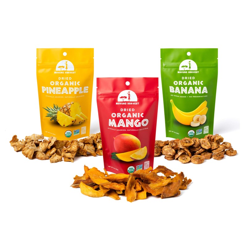 Mavuno Harvest Organic Dried Fruit Variety Pack | Dried Mango,