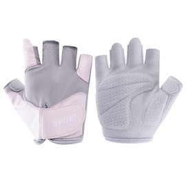 SUJAYU Workout Gloves for Women, Gym Gloves for Women Gym Gloves for Working Out, Workout Gloves Women Fitness Gloves Hand Out Gloves (Pink, Large)