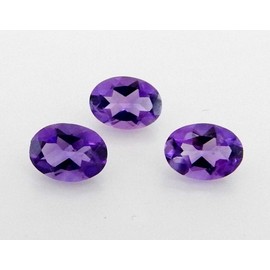 Myhealingworld Natural Amethyst AAA Quality Calibrated Oval 5X7 MM Brilliant Cut Loose Gemstone Crystals Chakra Healing For Making Jewelry (BOX 1 – (Amethyst Oval 5X7mm = 3 Stone)