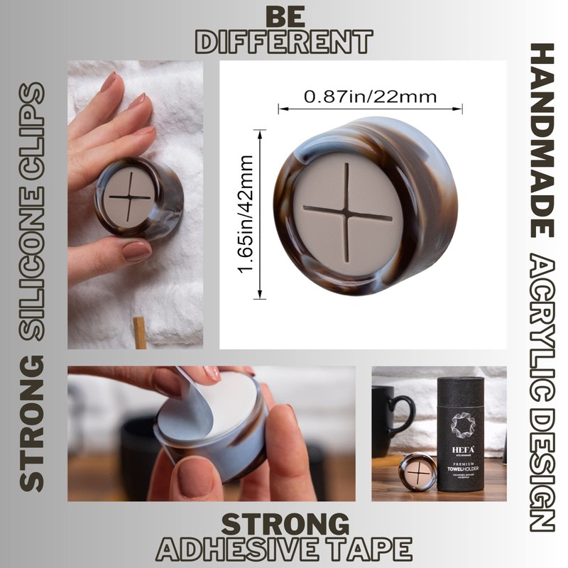 HEFA Towel Hooks, Towel Holder, Dish Towel Holder, Kitchen Organization,