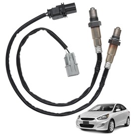 2PCS Upstream & Downstream Oxygen Sensor Compatible with Hyundai Accent Veloster 1.6L 2012-2017 for KIA Soul 2012-2016 Replace# 234-5055, 234-4568