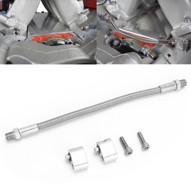 Cylinder Head Coolant Steam Port Crossover Hose Kit Replacement for