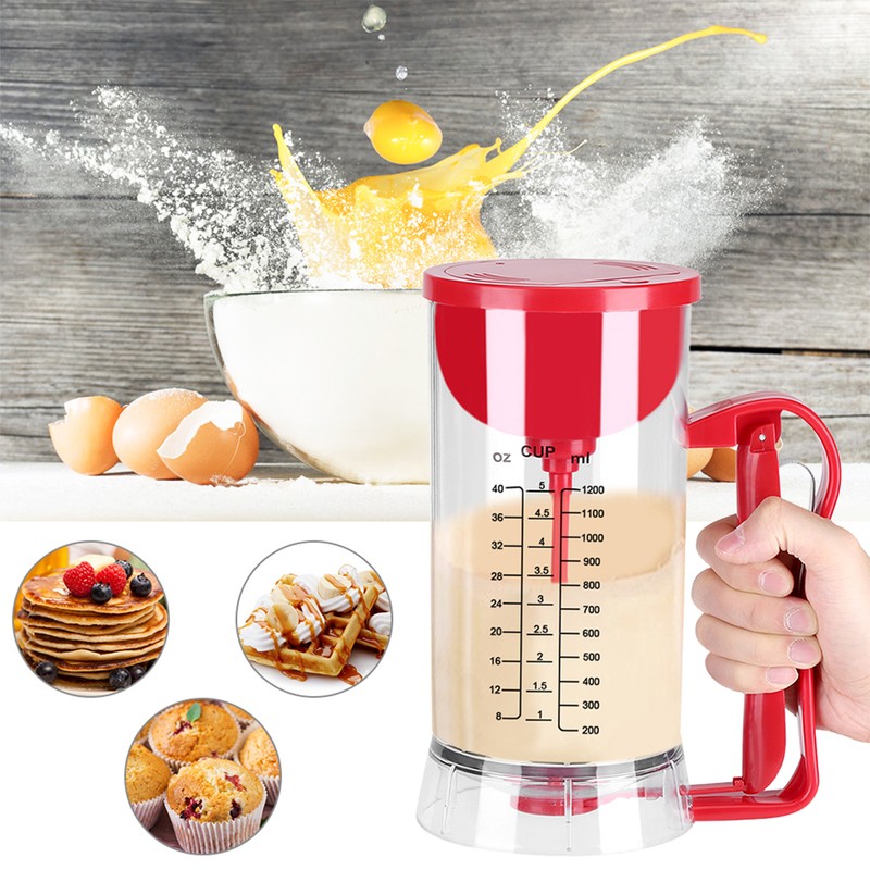 Cordless Electric Battery Powered Mixer Dispenser Pancake Cupcake Waffle Batter