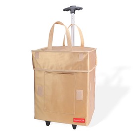 Smfbpro Folding Portable Rolling Crate Handcart，Smart Cart with Telescopic Handle, Collapsible Rolling Utility Basket Shopping for Supermarket Shopping、Teacher Shopping Moving Grocery