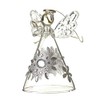 Heaven Sends Glass Christmas Angel With Flower Skirt (8cm)