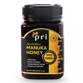 P.R.I PRI Manuka Honey, MGO 300+, 1.1LB Australian Raw Manuka Honey 500g (PACK OF 1 )