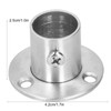 10Set Flanged Holder Base Thicken Stainless Steel Closet Rod Tube