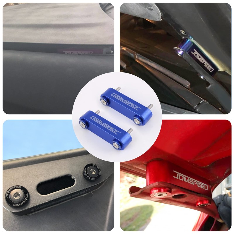 JDMSPEED Anodized Blue JDMSPEED Hood Spacer Hood Riser 3/4" Replacement