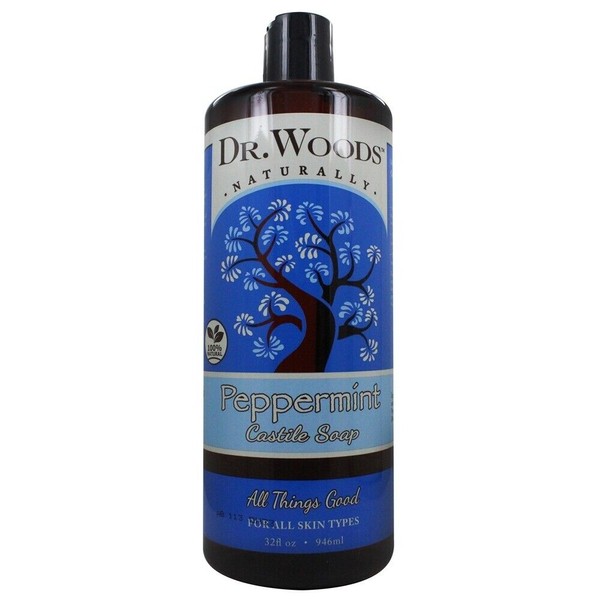 Dr. Woods Liquid Castile Soap Peppermint, 32 Ounces